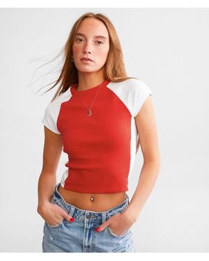 FITZ + EDDI Color Block T-Shirt - Red
