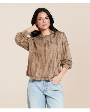 Gilded Intent Destructed Top - Blue