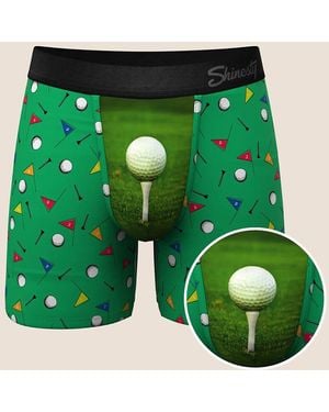 Shinesty The Front Nine Stretch Boxer Briefs - Green