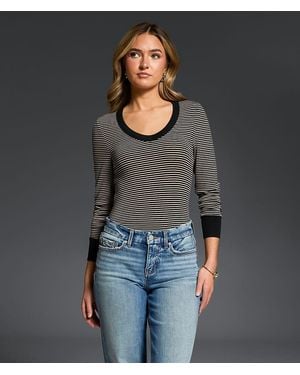 Buckle Black Zoey Striped Top - Gray