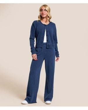 Z Supply Entourage Knit Denim Straight Pant - Blue