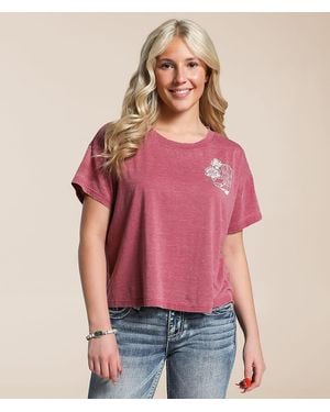 Ariat Always Ramblin' Cropped T-Shirt - Red