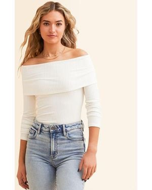 The Workshop Off The Shoulder Top - White