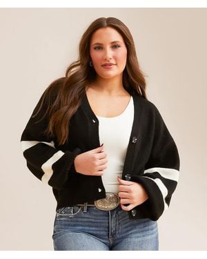 Wrangler Logo Cardigan Sweater - Black