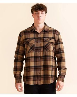 Brixton Bowery Flannel Shirt - Brown