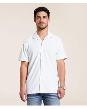 Johnny Q Textured Stretch Shirt - White