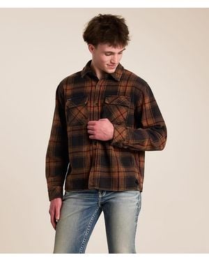 Affliction Live Fast Flannel Shirt - Brown