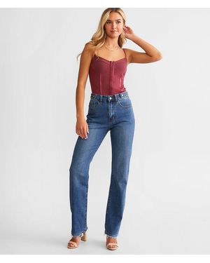 Willow & Root The Relaxed Straight Stretch Jean - Blue