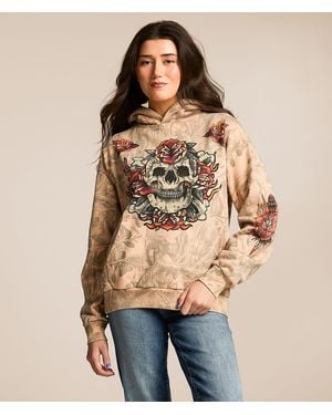 Affliction Toxic Tavern Camo Hooded Sweatshirt - Natural