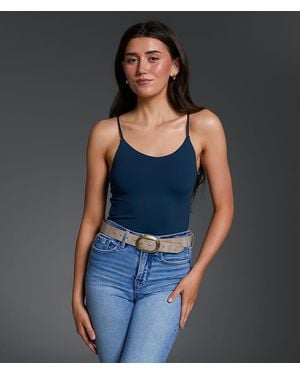Buckle Black Shaping & Smoothing Tank Top - Blue