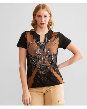 Affliction American Customs Death Spade T-Shirt - Black