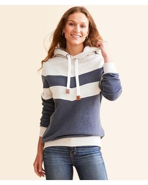 Wanakome Allia Color Block Hooded Sweatshirt - Blue