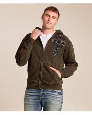 Affliction Crossed Hoodie - Brown