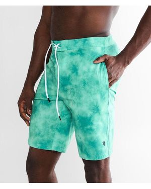 Veece Tie-Dye Stretch Boardshort - Blue