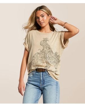 Wrangler Sketch Girlfriend T-Shirt - Natural