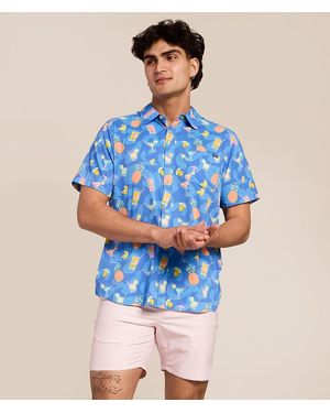 Chubbies The Sunday Funday Performance Stretch Shirt - Blue
