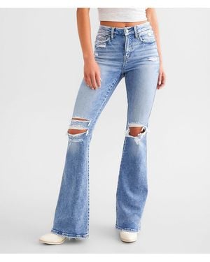 Flying Monkey High Rise Flare Stretch Jean - Blue