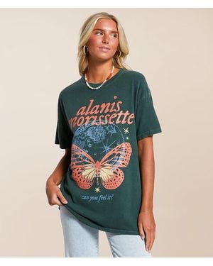 MANHEAD Alanis Morissette Band Oversized T-Shirt - Blue