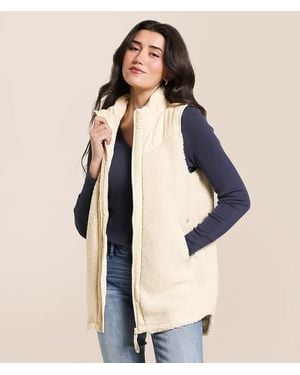 LIV OUTDOOR Vela Long Sherpa Vest - Blue