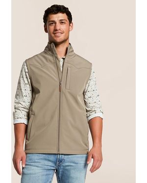 Gentry County Brindle Softshell Vest - Natural