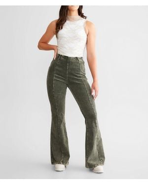 Oli & Hali Corduroy High Rise Flare Pant - Green