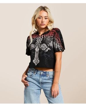 Affliction Angelo Cropped T-Shirt - Black