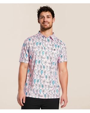 Flomotion The Pickled Palm Performance Polo - White