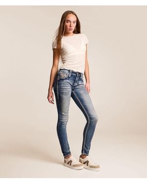 Rock Revival Lavinia Mid-Rise Skinny Stretch Jean - Blue