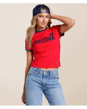 Hype and Vice Arizona Wildcats Baby Cropped T-Shirt - Red