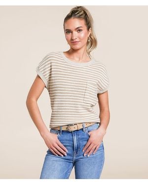 The Workshop Striped Sweater - White