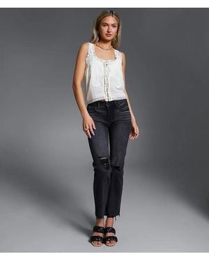 Buckle Black Fit No. 53 Cropped Straight Stretch Jean - Gray