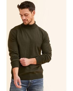 Blend Turtleneck Sweater - Green