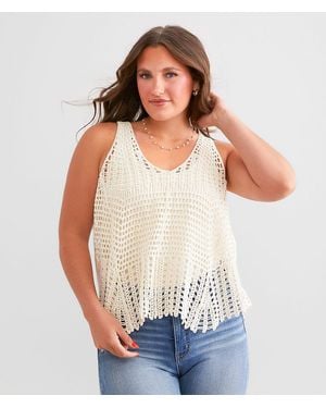 Daytrip Crochet Tank Top - White