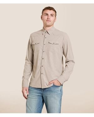 Gentry County Tonal Athletic Performance Stretch Shirt - Natural