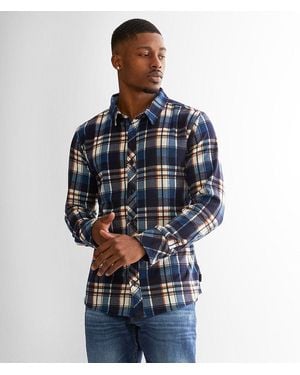 Departwest Plaid Stretch Shirt - Blue