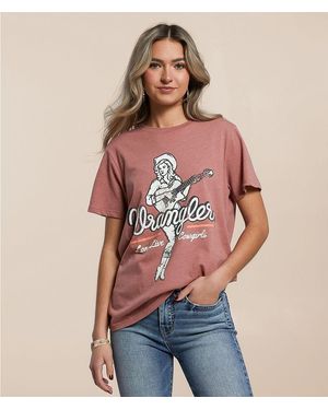 Wrangler Guitar Girl T-Shirt - Red