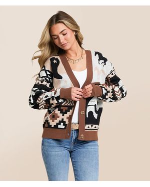Wrangler Western Cardigan Sweater - Blue