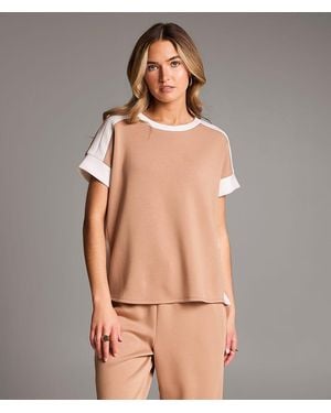 BKE Color Block Dolman Pullover - Brown
