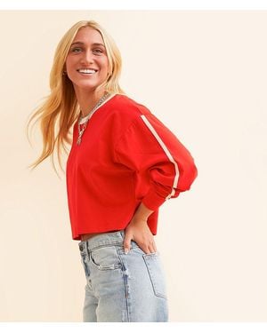 FITZ + EDDI Athletic Stripe T-Shirt - Red