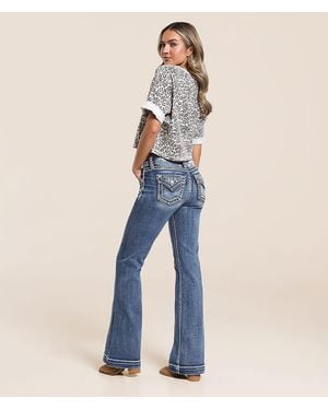 Miss Me Mid-Rise Trouser Stretch Jean - Blue