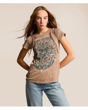 Affliction Abrasive Line T-Shirt - Brown