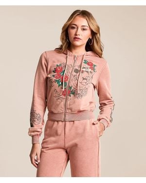 Miss Me Washed Hoodie - Pink