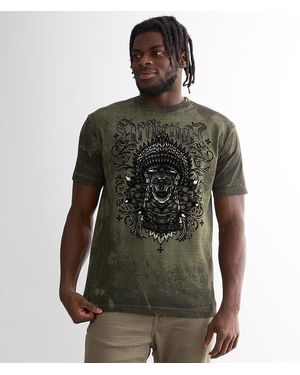 Affliction Spiral Shadow T-Shirt - Green