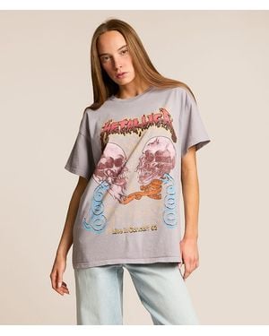 Merch Traffic Metallica '92 Tour Oversized Band T-Shirt - Gray