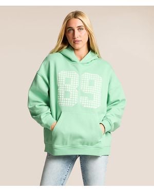 FITZ + EDDI 89 Gingham Hooded Sweatshirt - Green