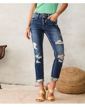 Bridge by GLY Mid-Rise Ankle Straight Jean - Blue