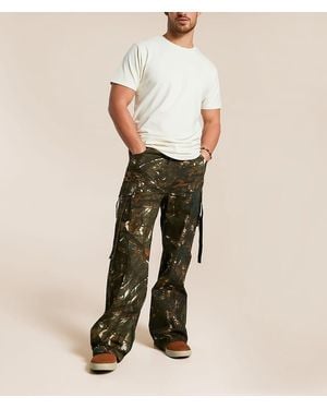 American Stitch Baggy Twill Camo Cargo Pant - Natural