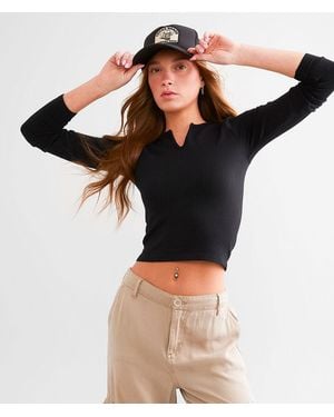 FITZ + EDDI Textured Seamless Top - Black