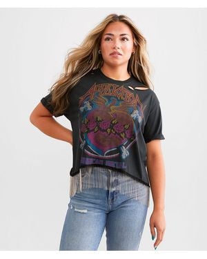 Affliction Phoenix Cropped T-Shirt - Black