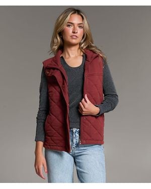 BKE Quilted Vest - Red